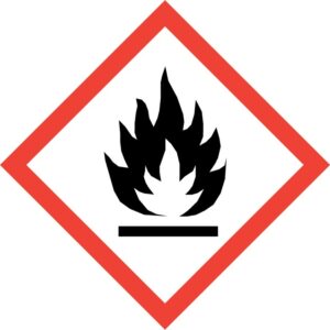 Manipulace a skladování hořlavých látek výstražný symbol označující hořlavinu